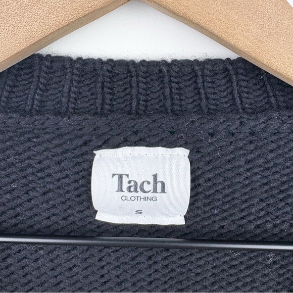 Tach Tampa Wool Cardigan Sweater Embroidered Floral Diamond Granny Knit Small - Picture 3 of 8